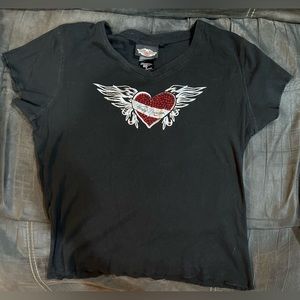 Harley Davidson v-neck Womens XL